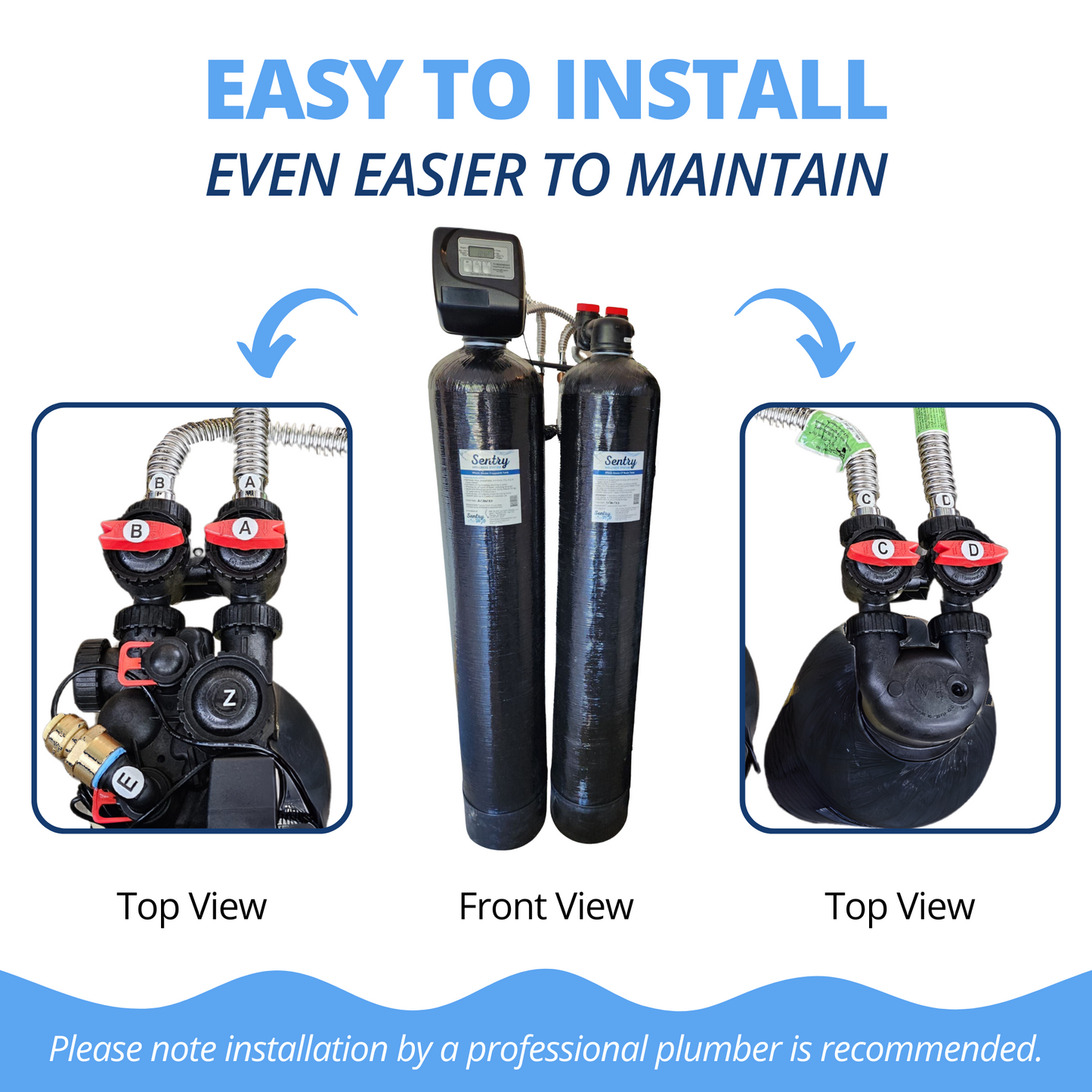 Top view of house water filter