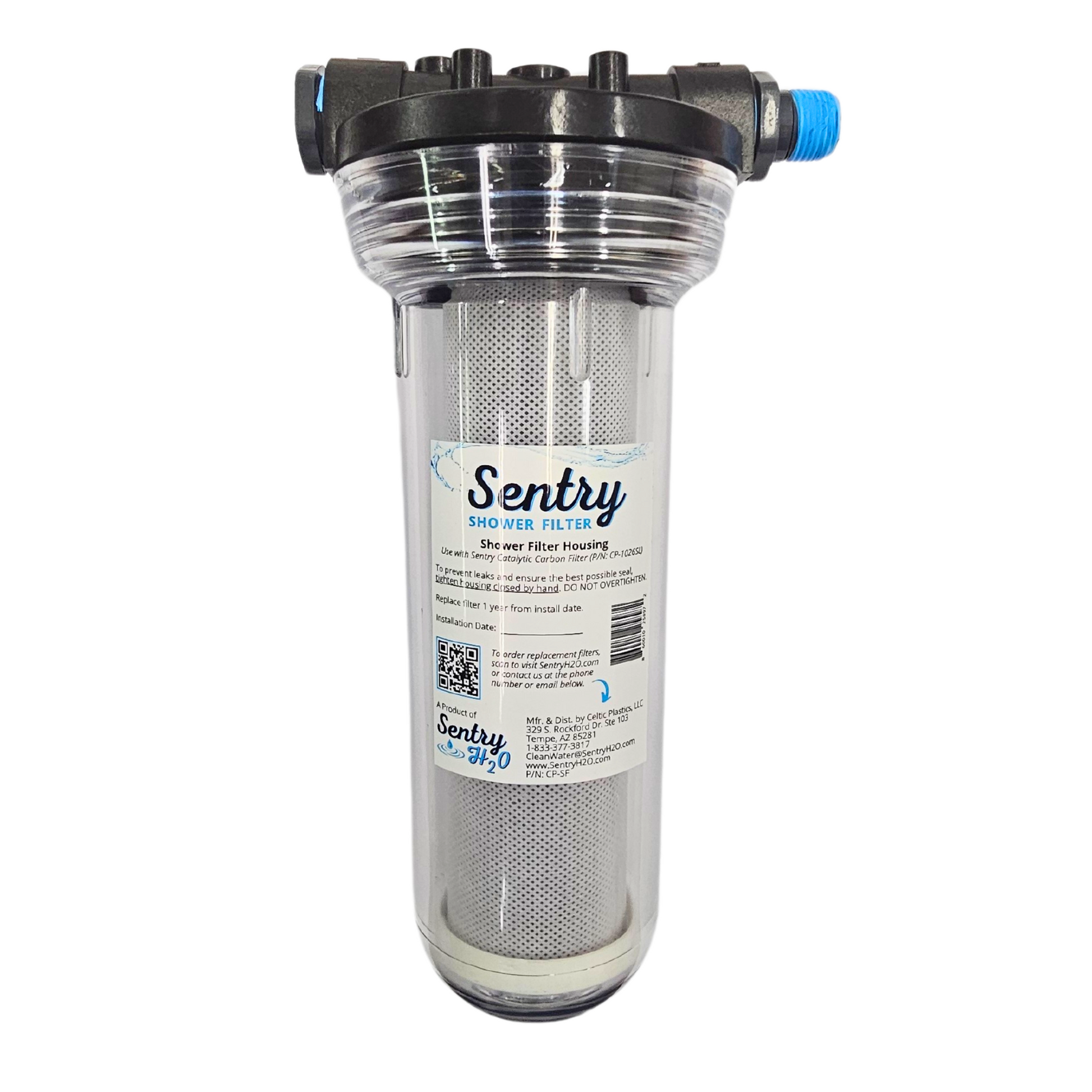 Sentry shower filter housing