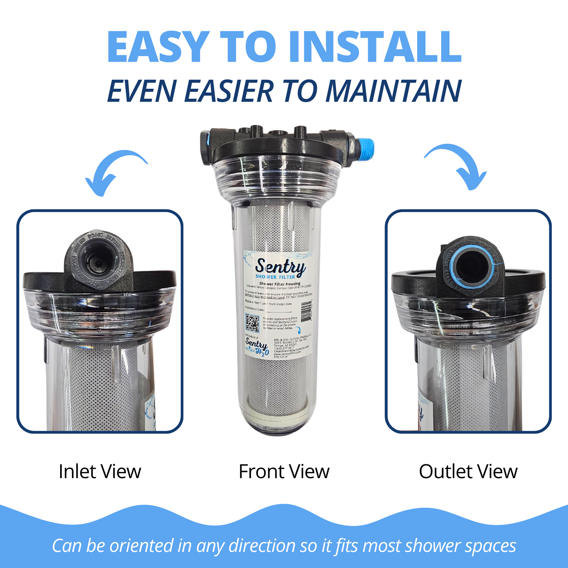 Easy to install Sentry shower filter