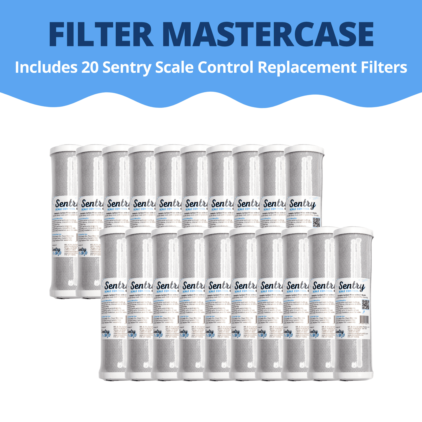 Pack of 20 Sentry Scale Control Replacement Filters