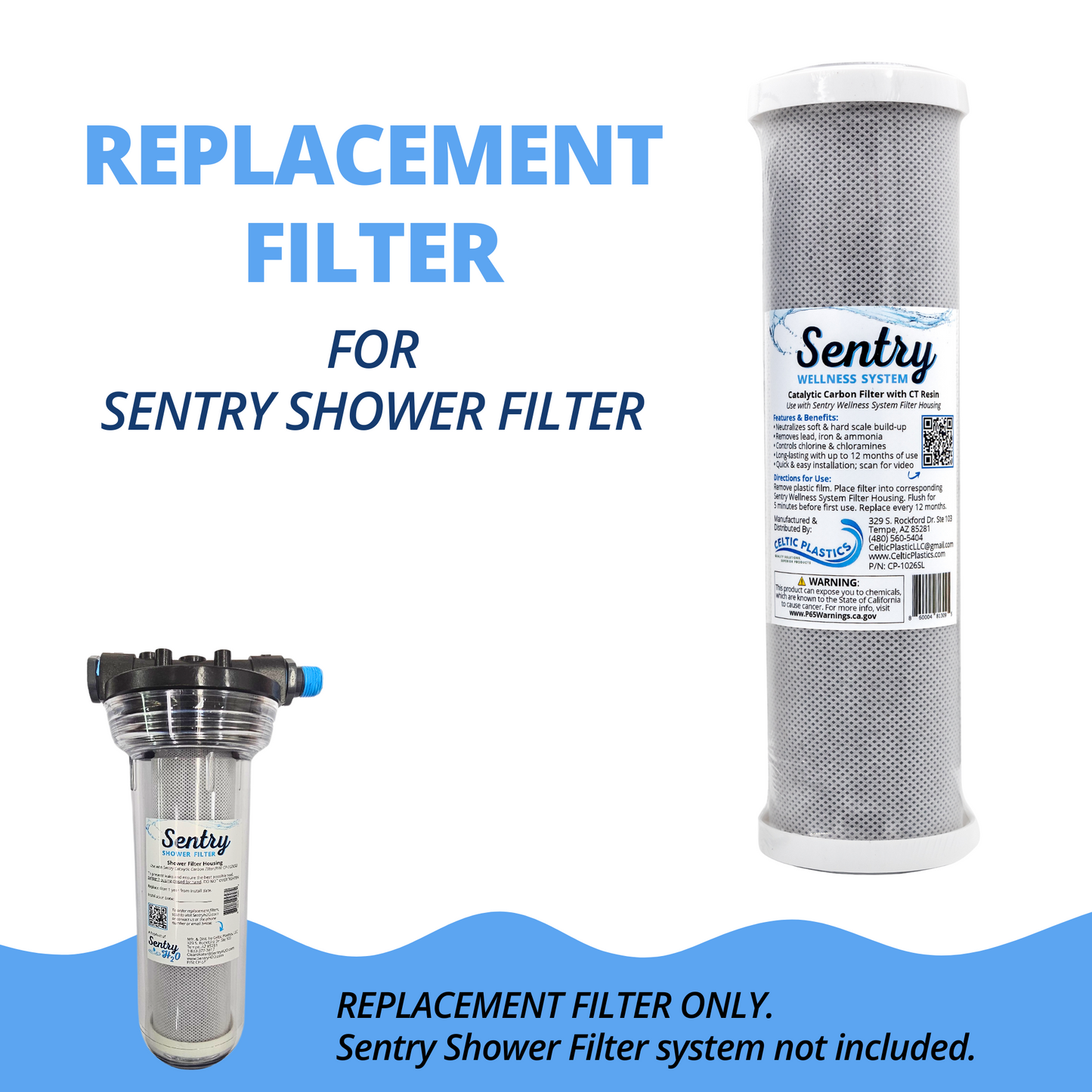 Replacement filter for Sentry shower filter