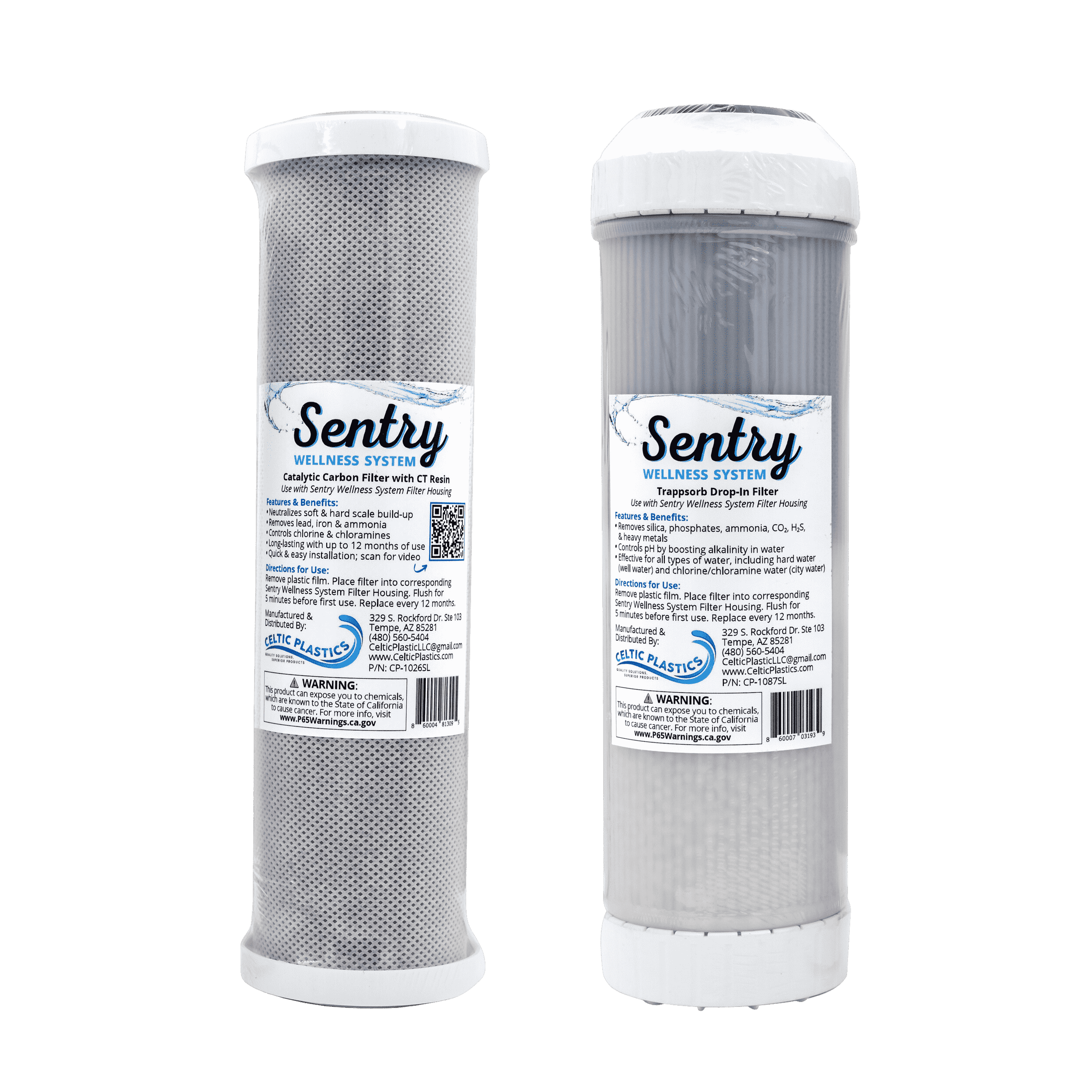 Sentry replaceable carbon and trappsorb filters